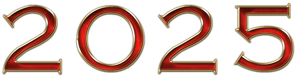 Happy New Year 2025 Cosmic Design PNG Image