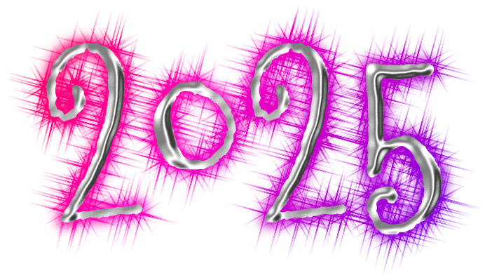 Happy New Year 2025 Premium Look PNG Image