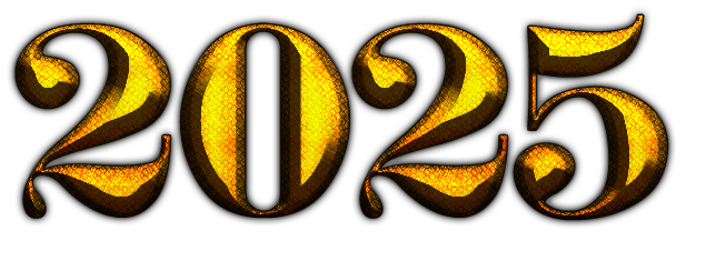 Happy New Year 2025 Shining Burst PNG Image