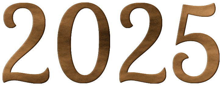 Happy New Year 2025 Multi Color Text PNG Image