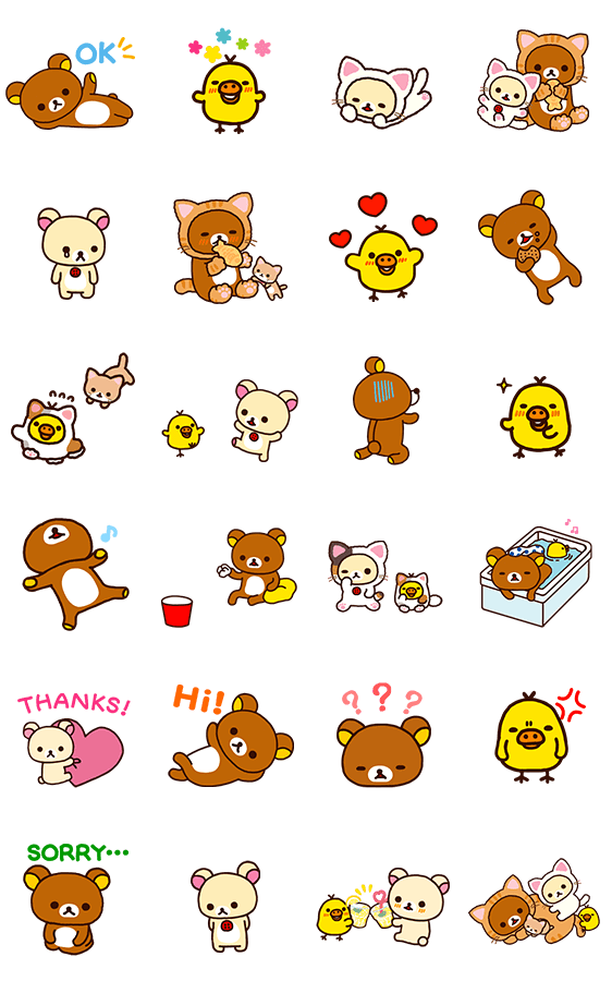 Emoticon Tsum Rilakkuma Area Sticker Disney PNG Image