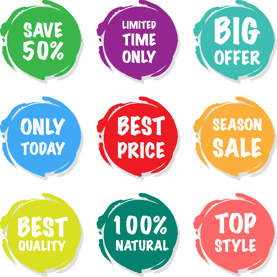 Seasonal Vector Price Sales Sale Tag Cards PNG Image