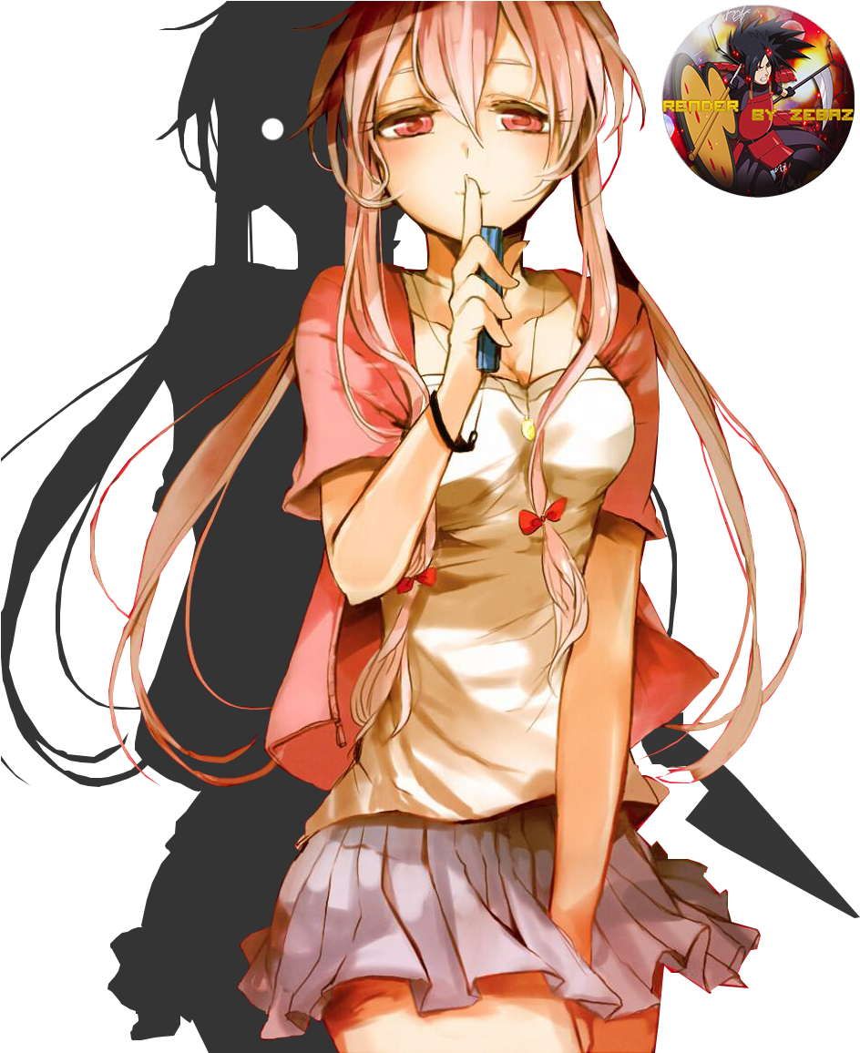 Gasai Photos Anime Female Yuno PNG Image