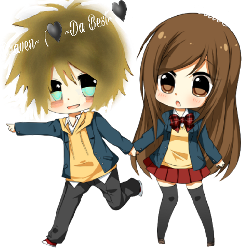 Chibi Couple Anime Free Download PNG HD PNG Image