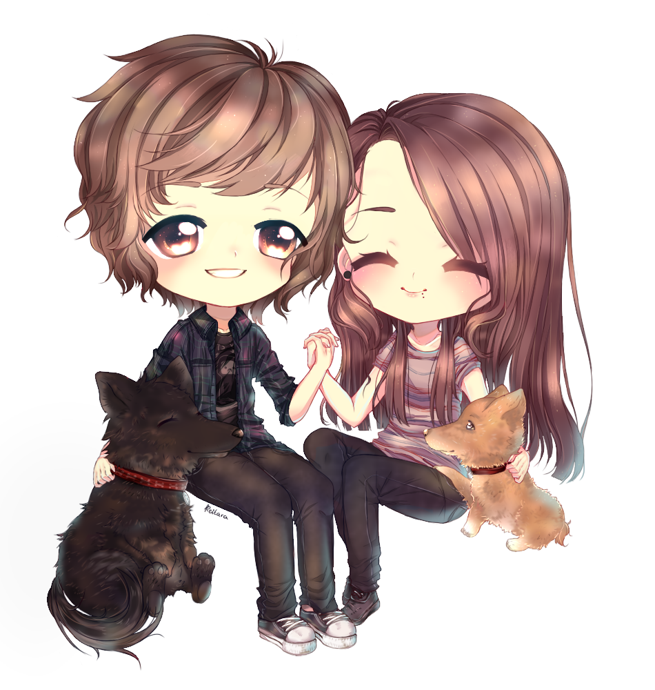 Chibi Couple Pic Anime Free HD Image PNG Image