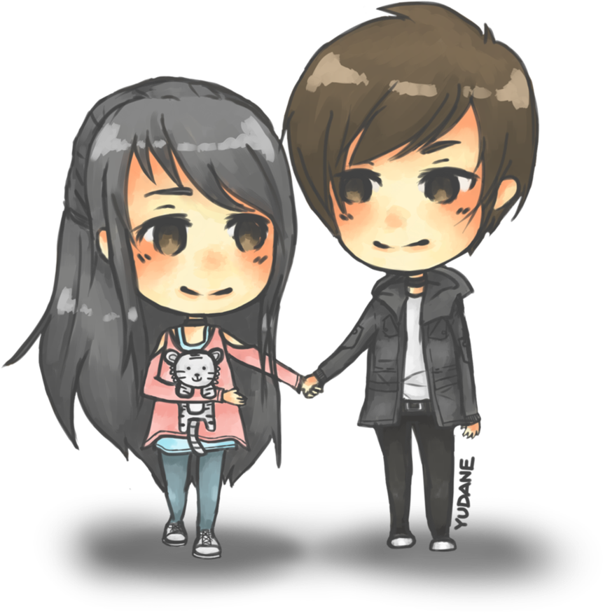 Chibi Couple Anime Free HQ Image PNG Image