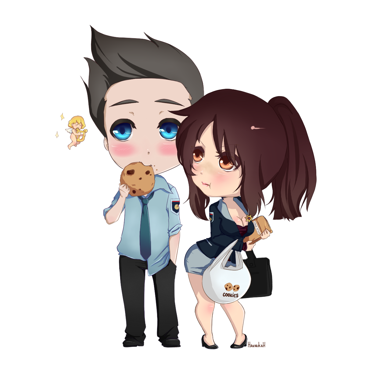 Chibi Couple Anime Free Transparent Image HQ PNG Image