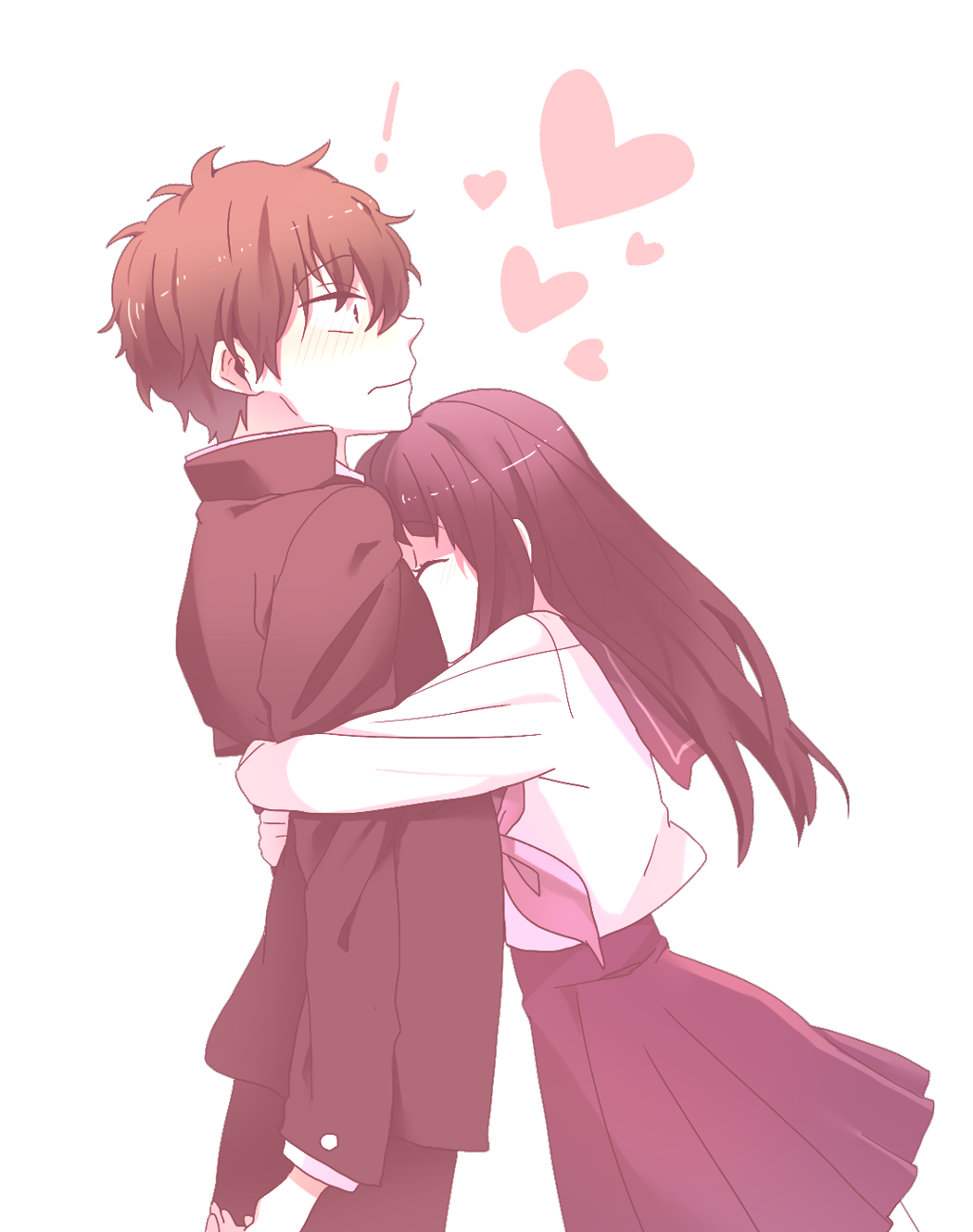 Cute Couple Anime PNG Free Photo PNG Image