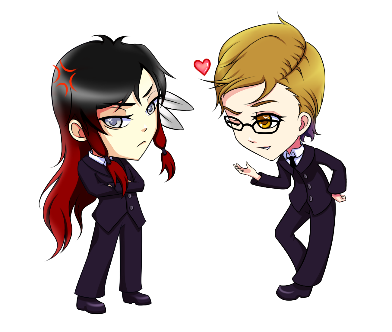 Chibi Couple Anime HD Image Free PNG Image