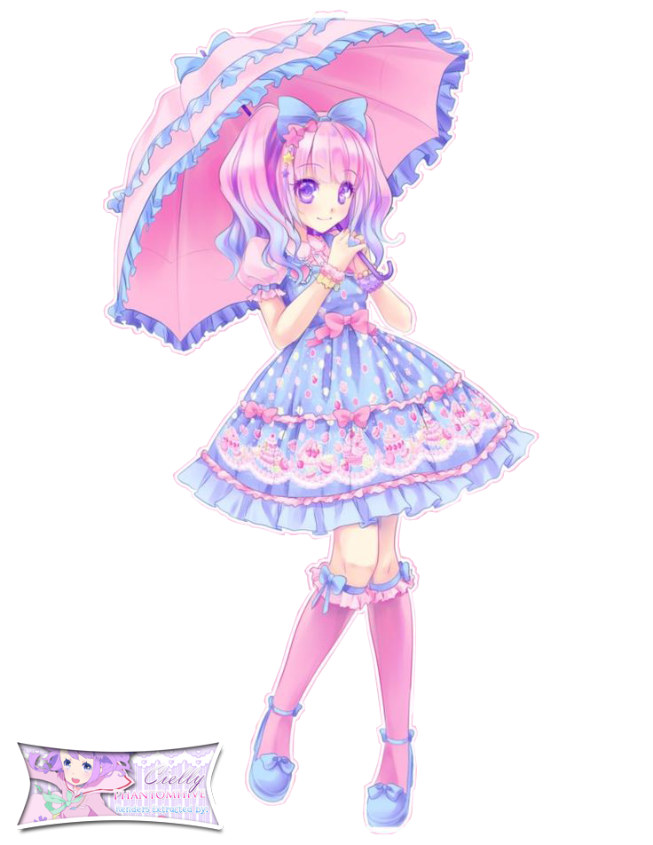 Pastel Girl Anime PNG Free Photo PNG Image