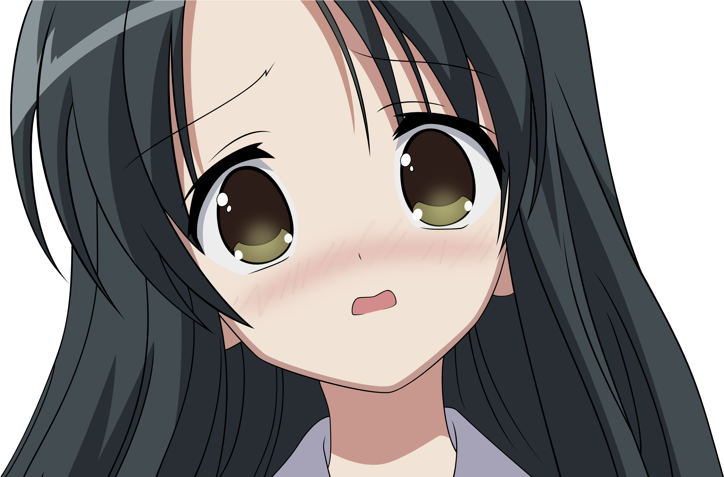 Girl Blush Anime HQ Image Free PNG Image