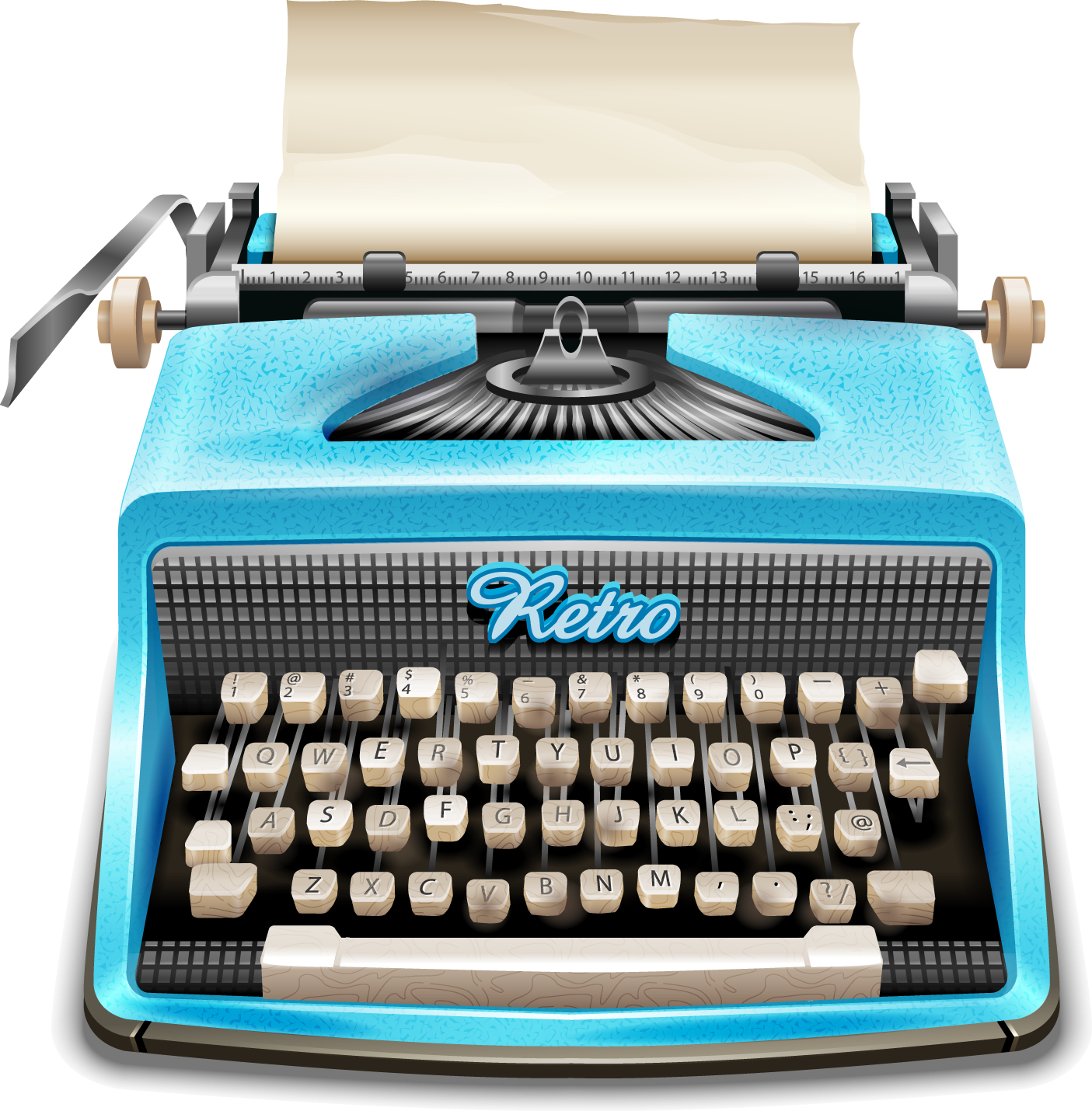 Antique Typewriter Free HD Image PNG Image