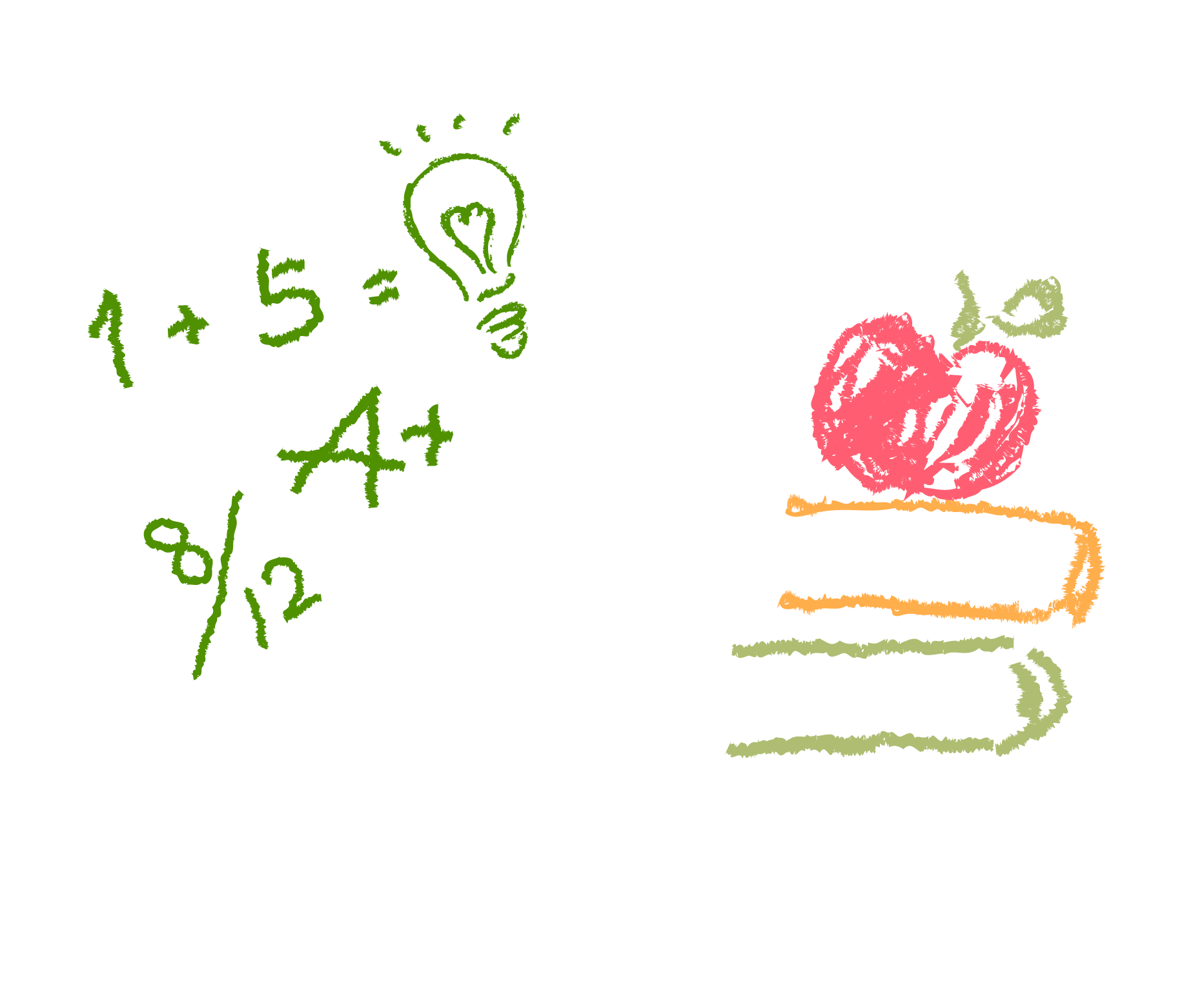 Apple Blackboard Material Chalk Paper Drawing PNG Image