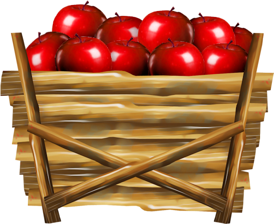 Basket Apple Free Clipart HQ PNG Image