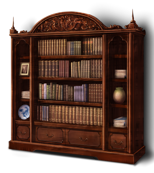 Bookshelf PNG Free Photo PNG Image