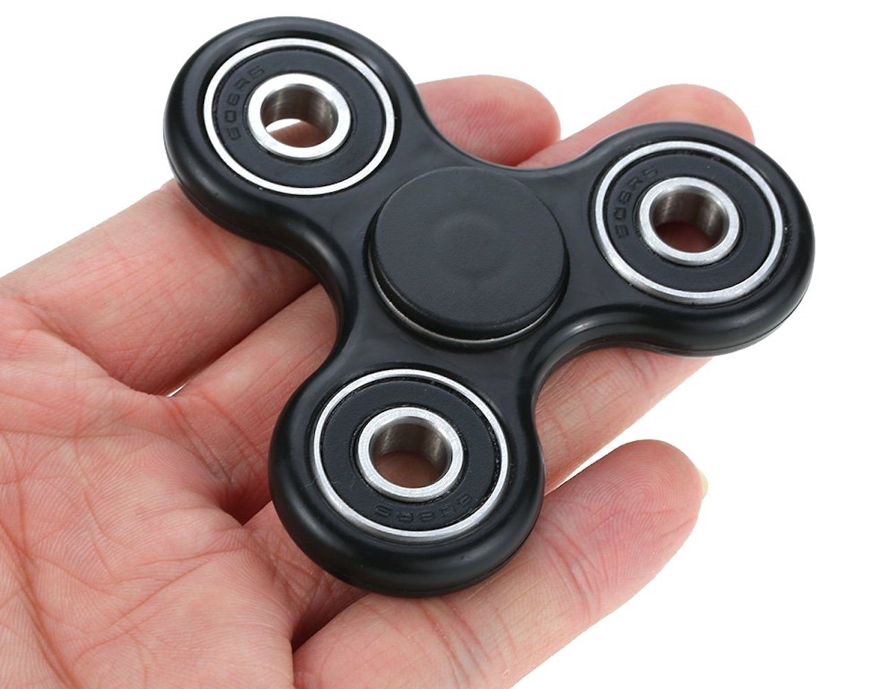 Black Fidget Spinner Free Clipart HD PNG Image