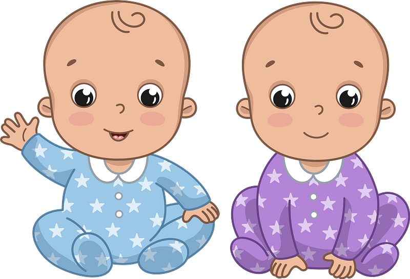 Twin Babies PNG Free Photo PNG Image