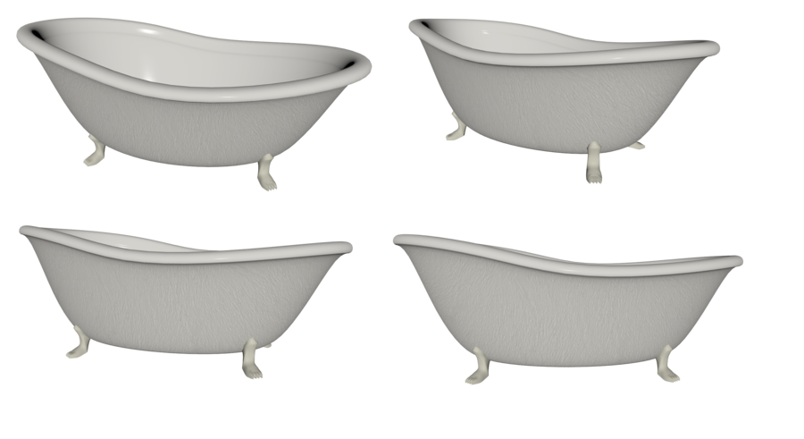 White Bathtub PNG Free Photo PNG Image