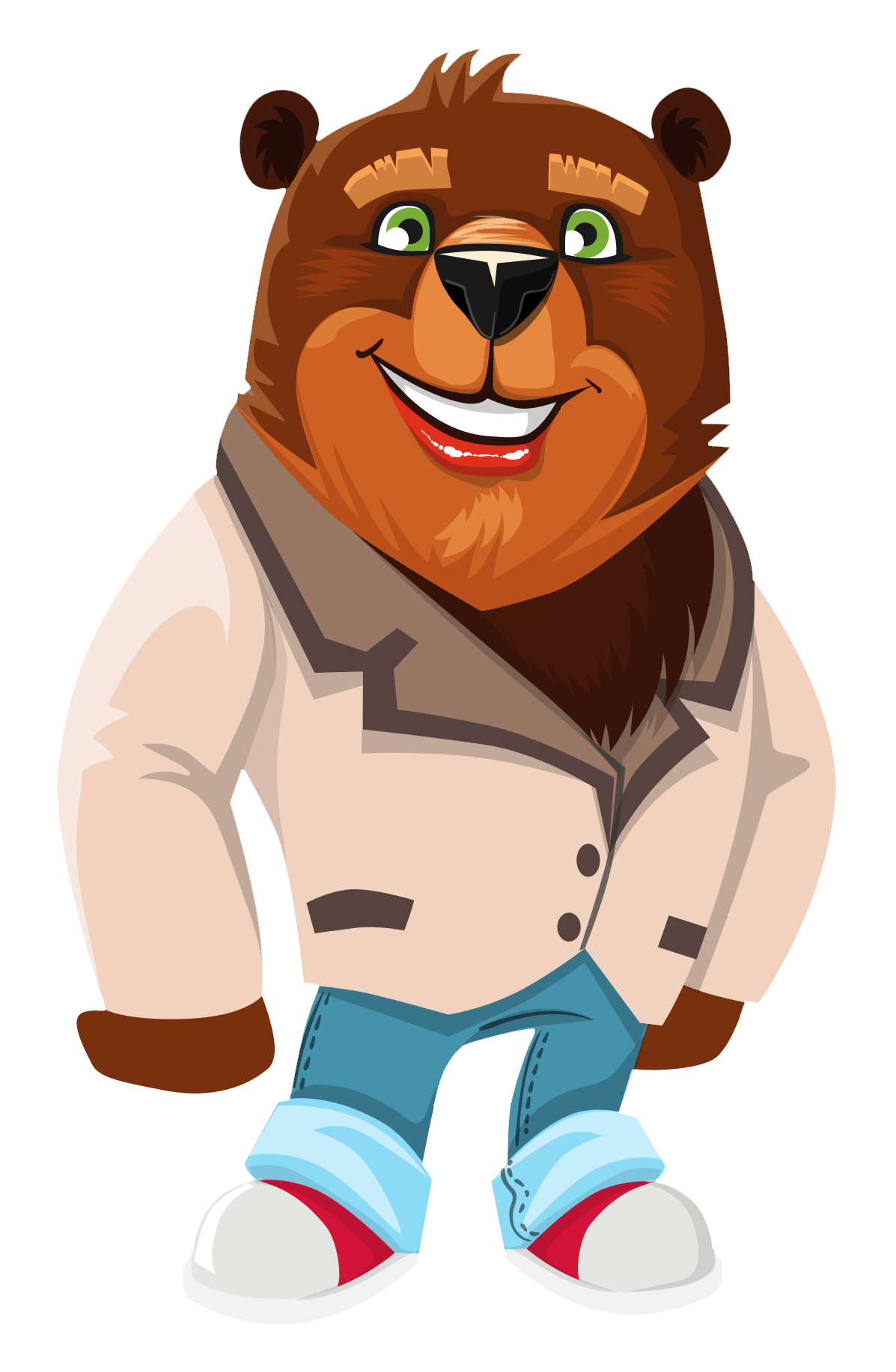 Smiling Vector Bear PNG Free Photo PNG Image