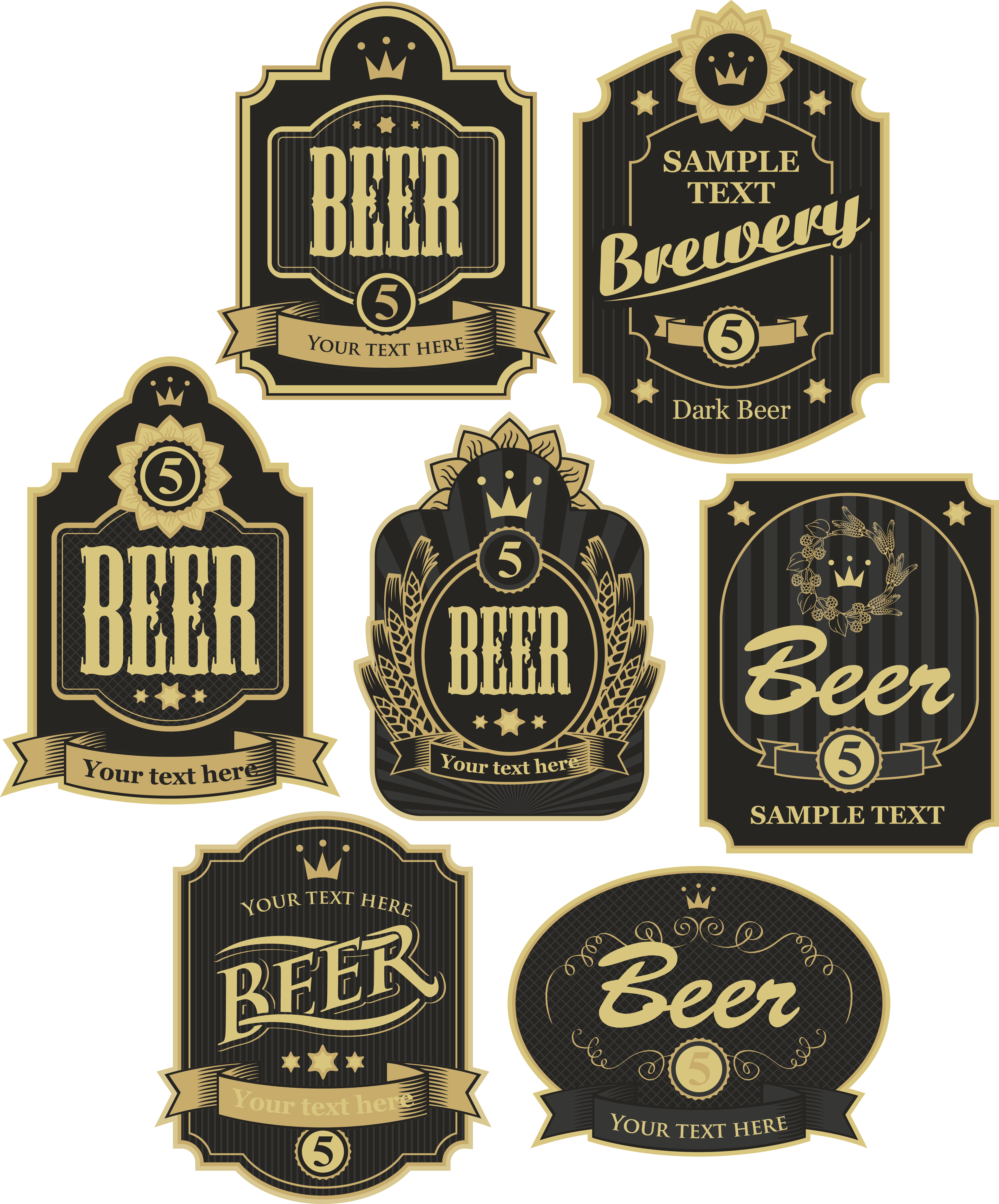 Vintage Beer Icon Sticker Label HQ Image Free PNG PNG Image