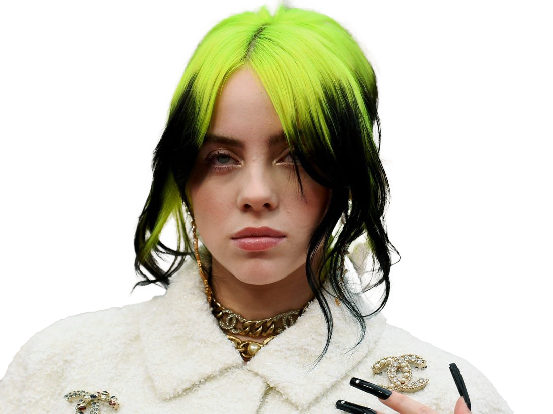 Hair Eilish Green Billie Free HQ Image PNG Image