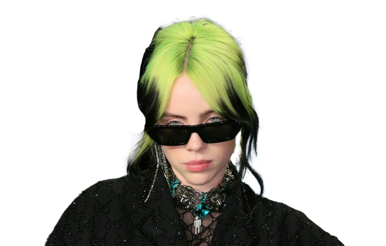 Hair Eilish Green Photos Billie PNG Image