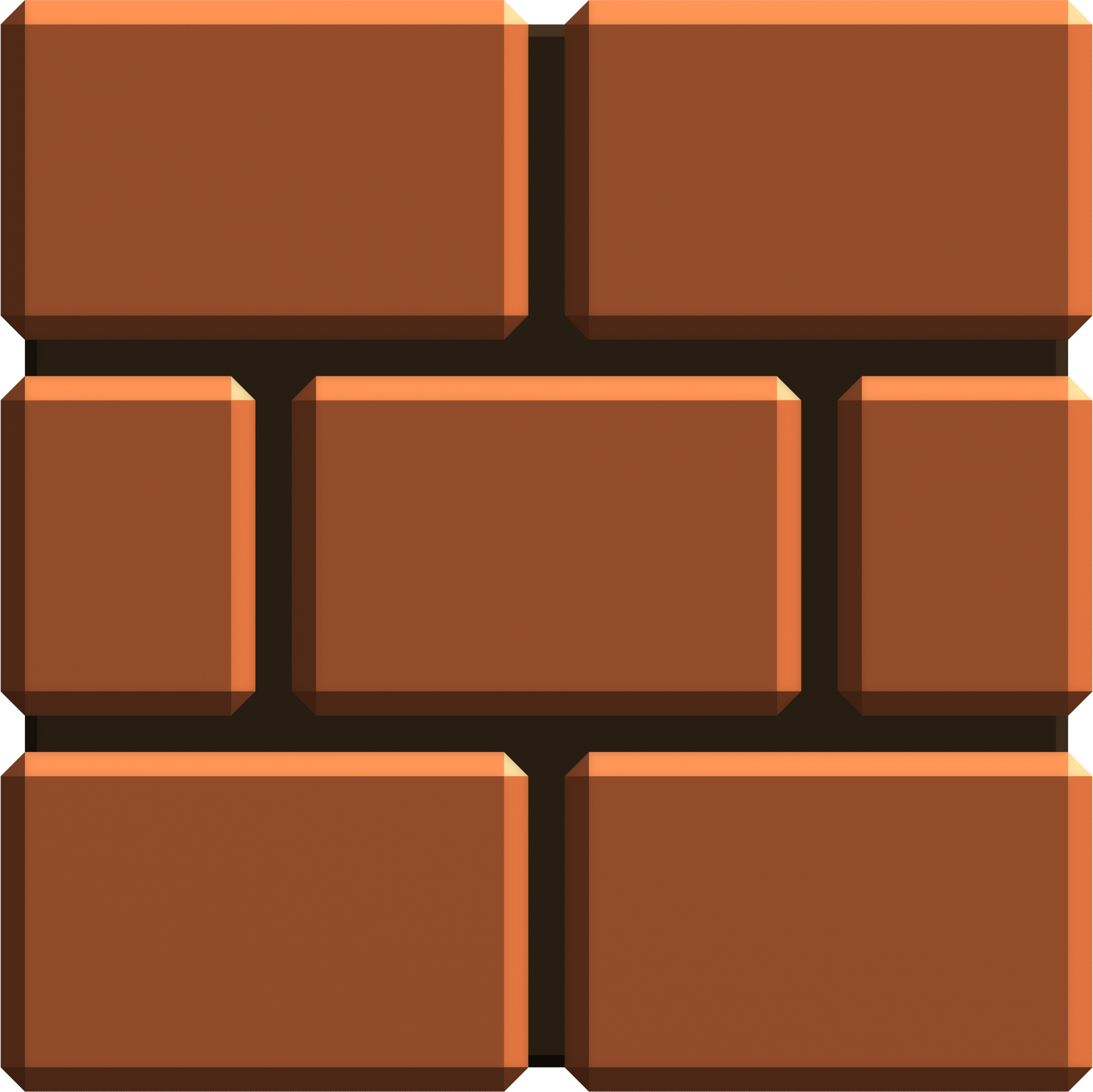 Mario Square Super Bros Brown PNG File HD PNG Image