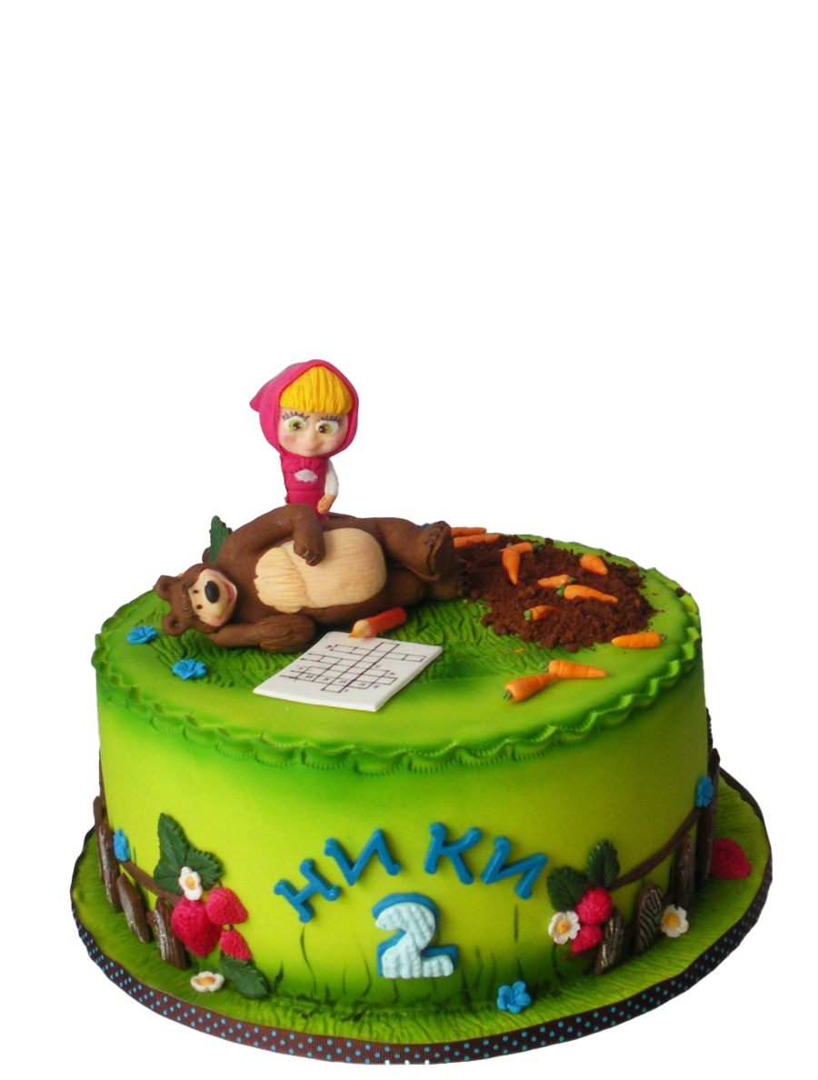 And Cake The Masha Bear PNG Image