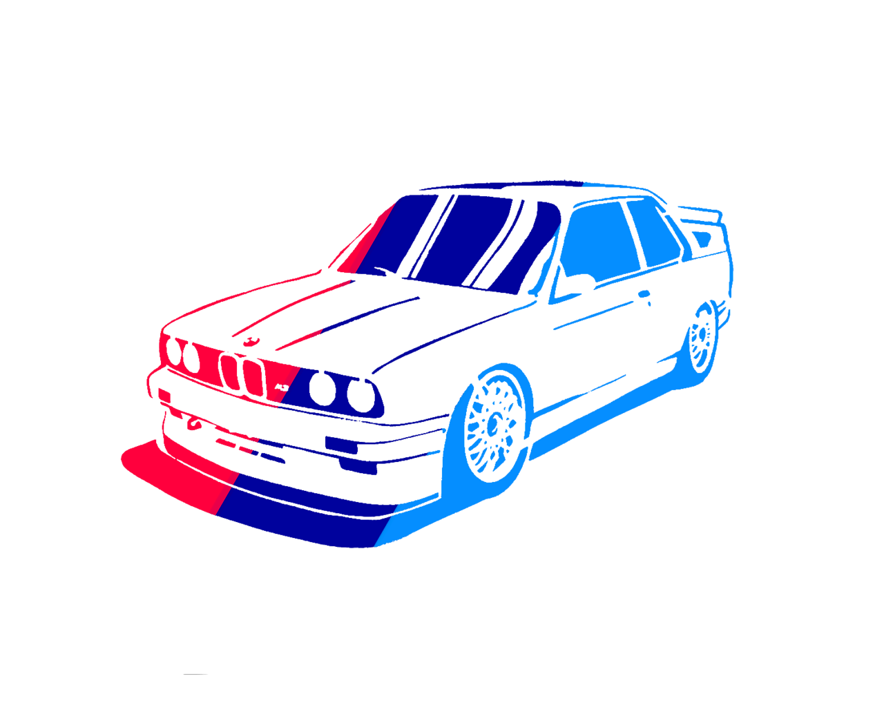 Art Car Vector Bmw M3 Series PNG Image