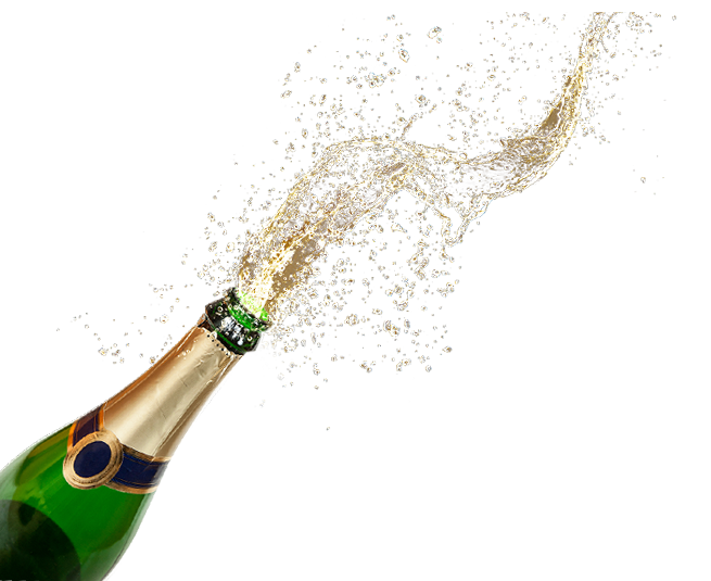 Champagne Popping Transparent PNG Image