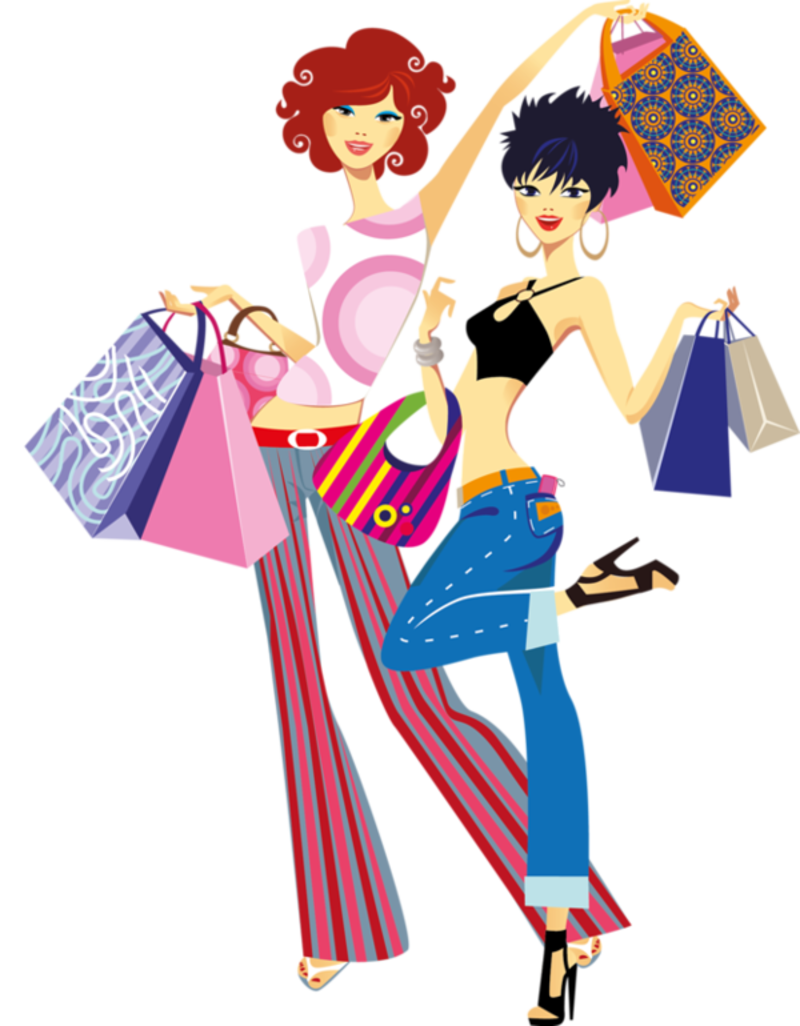 Fashion Shopping Chanel Cartoon Free HQ Image PNG Image