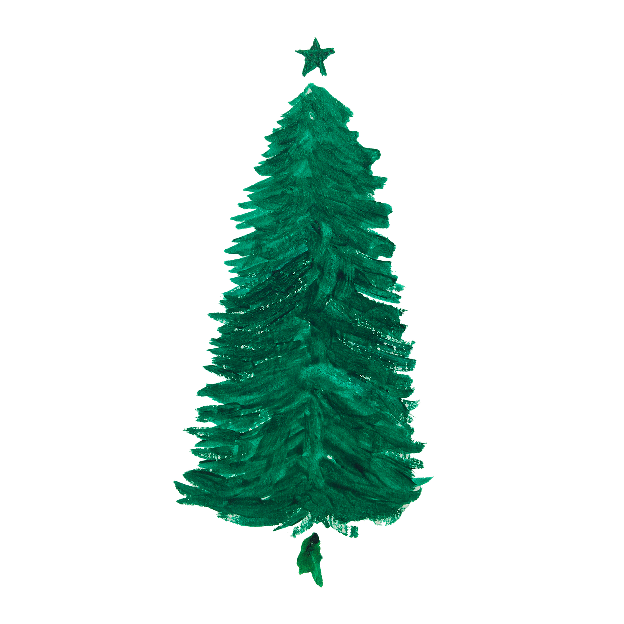 Watercolor Tree Christmas Free Photo PNG Image