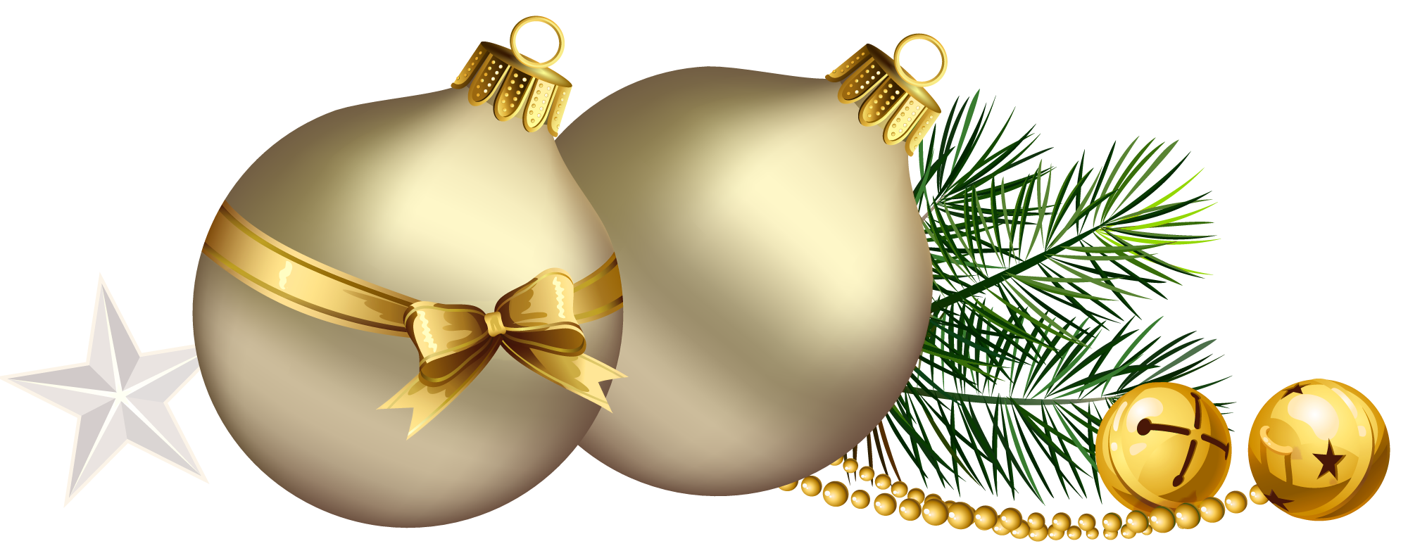 Christmas Gold Bauble Download HQ PNG Image