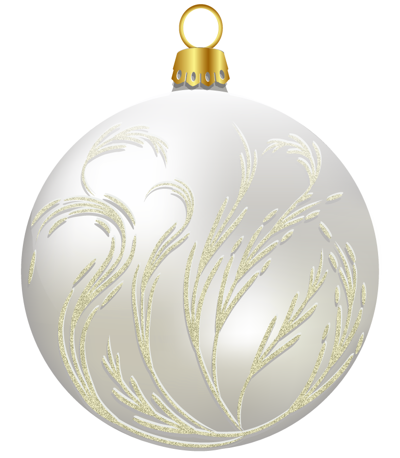 Picture White Christmas Ornaments Free Clipart HQ PNG Image