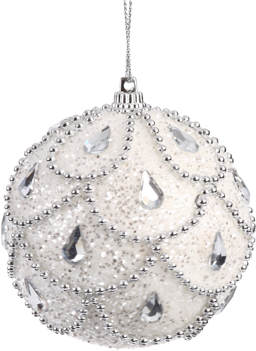 White Christmas Ornaments HQ Image Free PNG Image