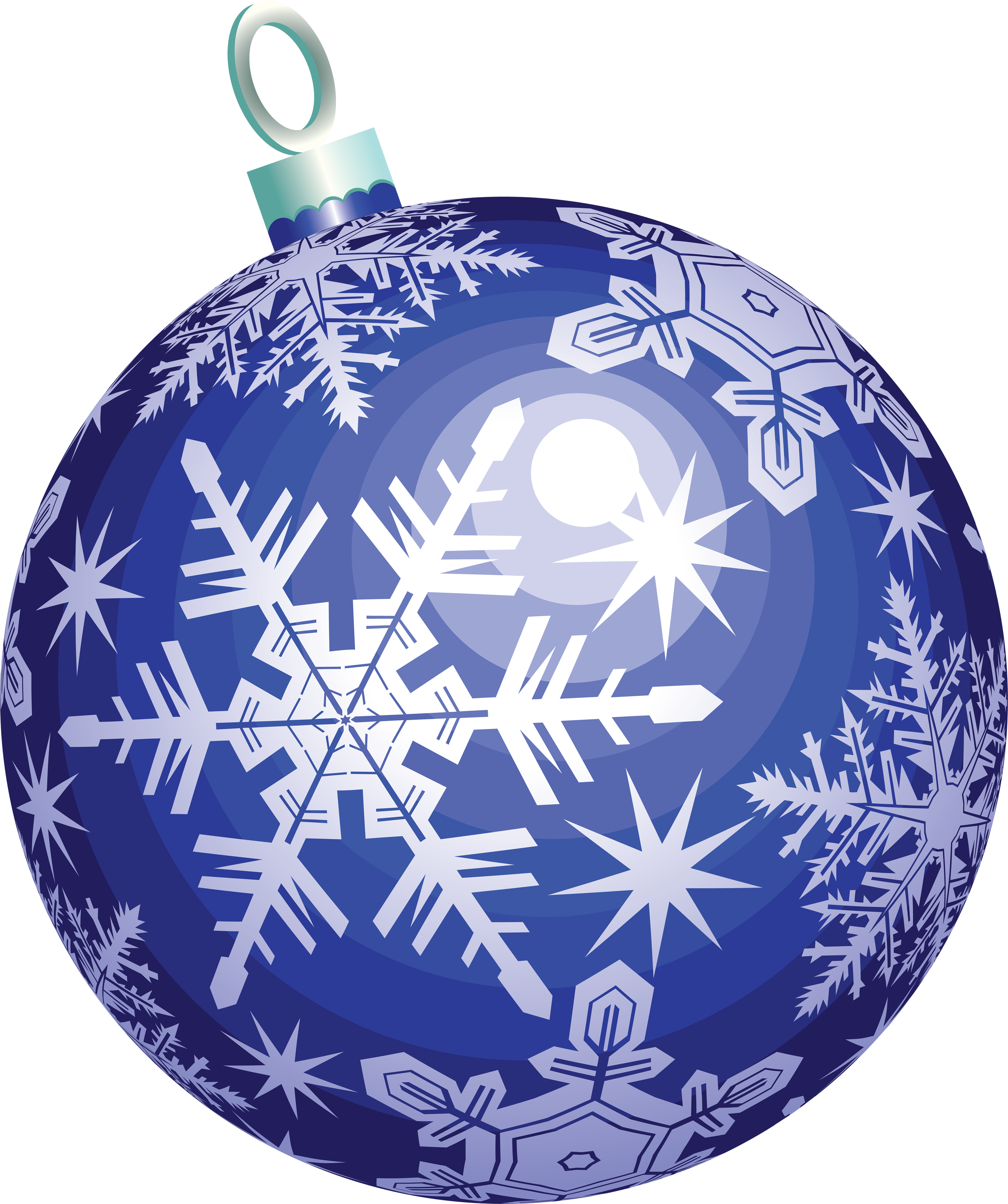 Blue Christmas Bauble Free Transparent Image HQ PNG Image