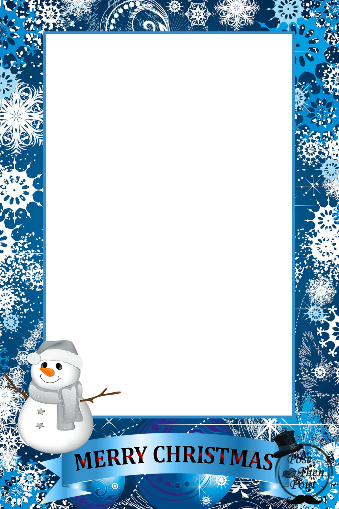 Blue Frame Christmas Free Transparent Image HD PNG Image