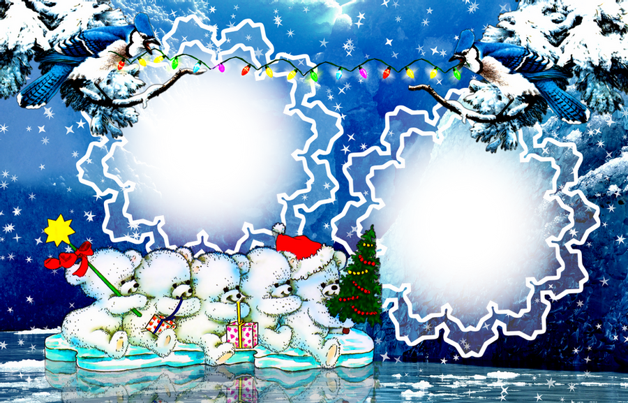 Blue Images Frame Christmas PNG File HD PNG Image