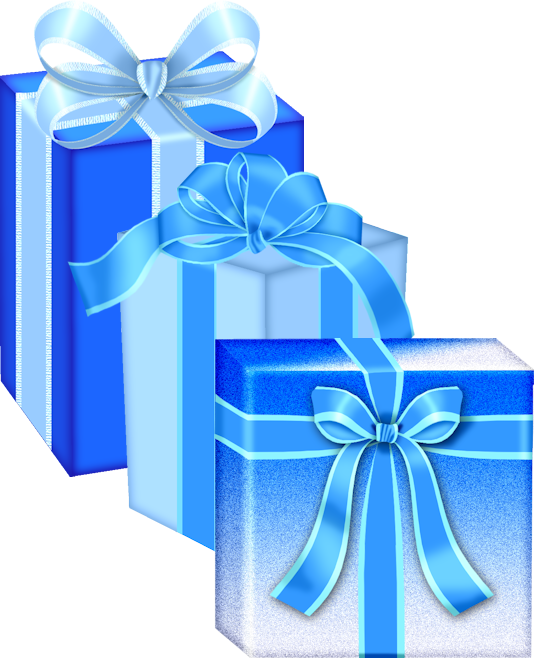 Blue Christmas Gift Free Clipart HQ PNG Image