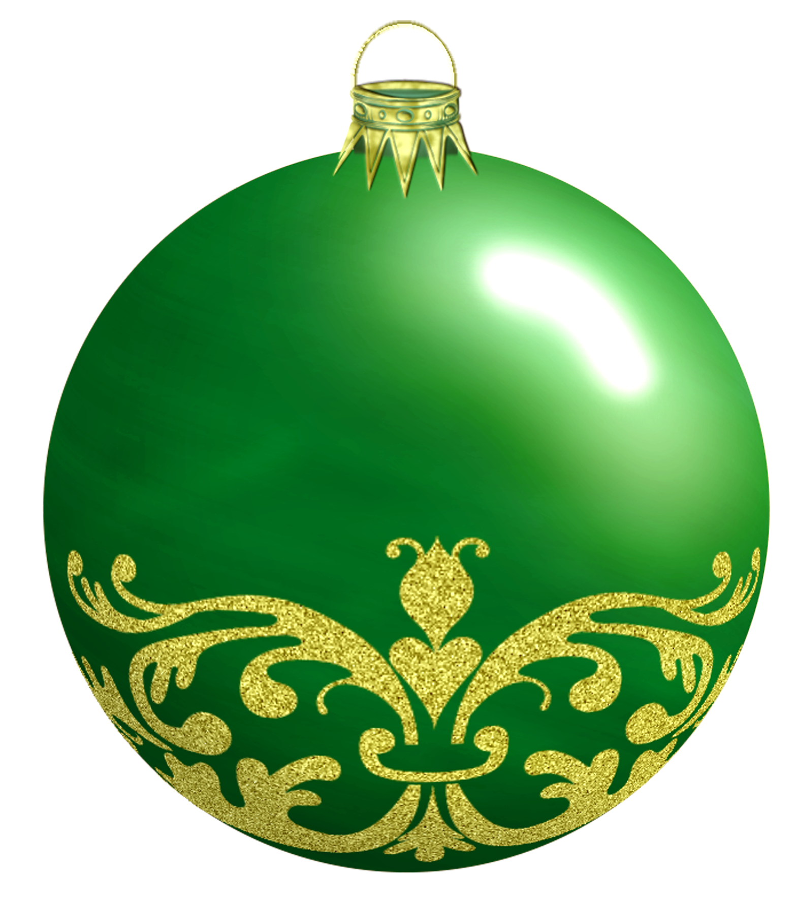 Green Christmas Ornaments Free HQ Image PNG Image