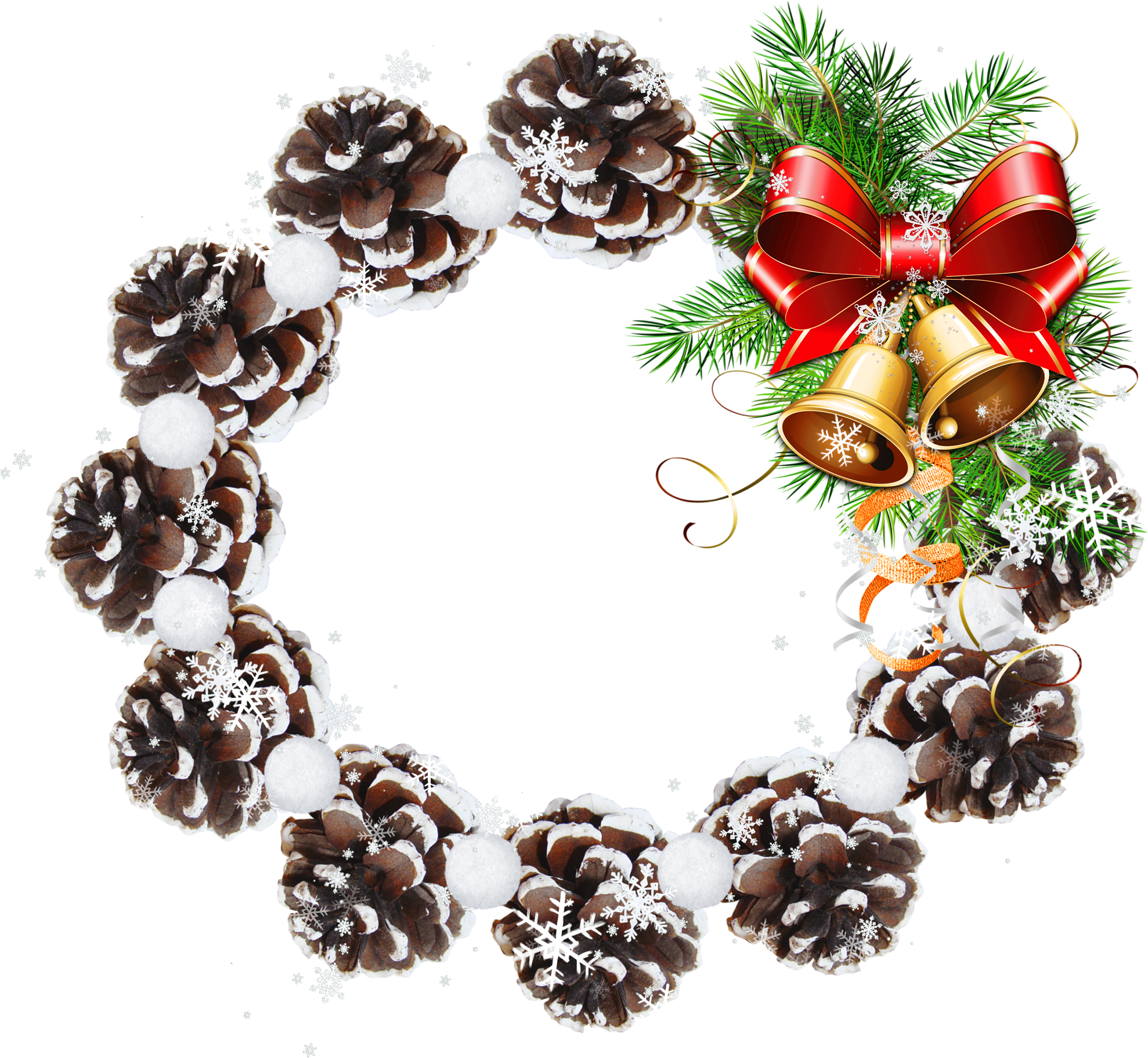 Frame Round Christmas HD Image Free PNG Image