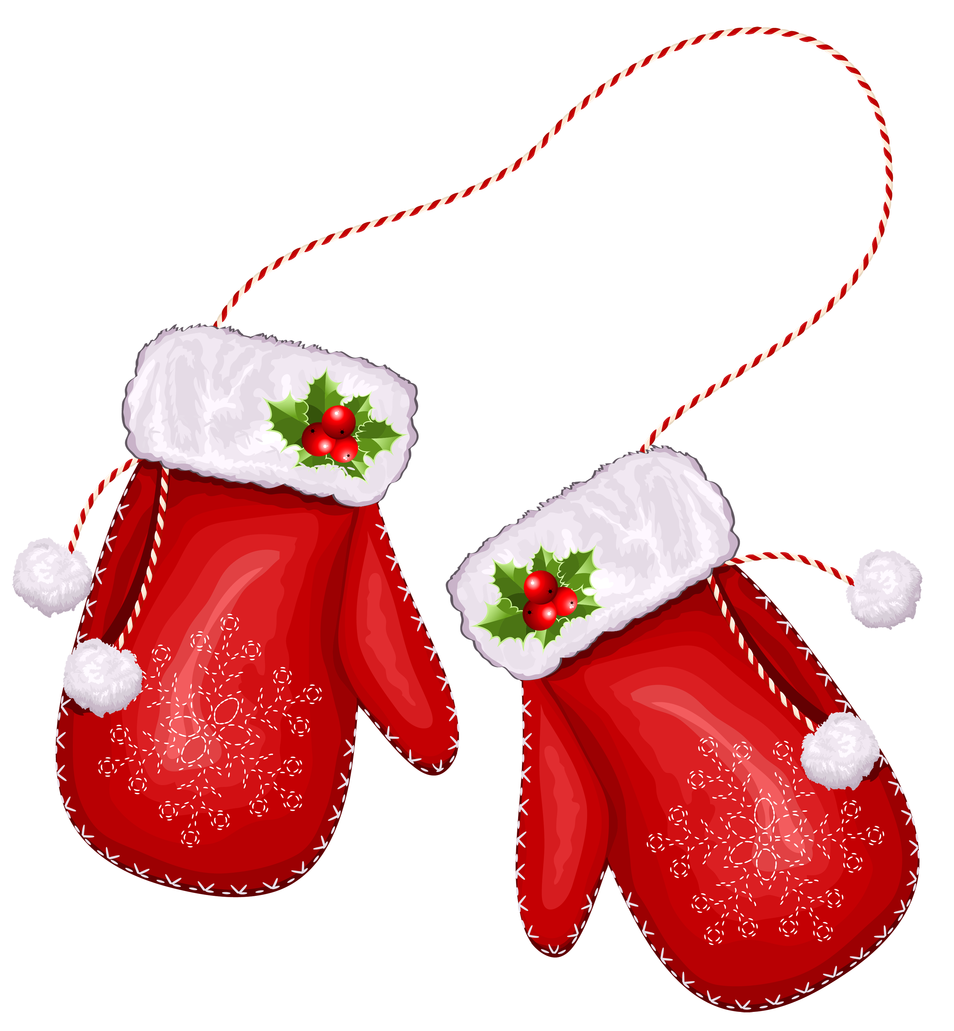 Glove Transparent Large Gloves Santa Christmas Red PNG Image