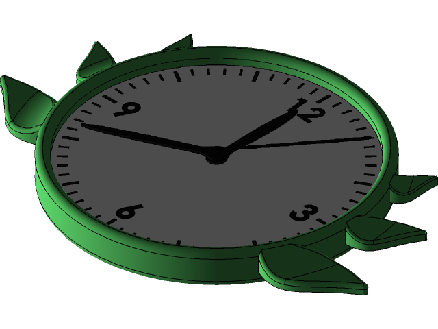 Wall Circle Green Clock Free Photo PNG Image