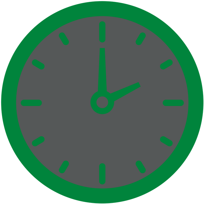 Wall Photos Circle Green Clock PNG Image