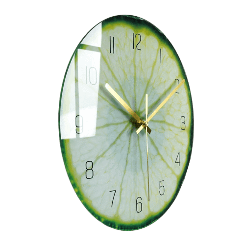 Wall Green Office Clock PNG Free Photo PNG Image