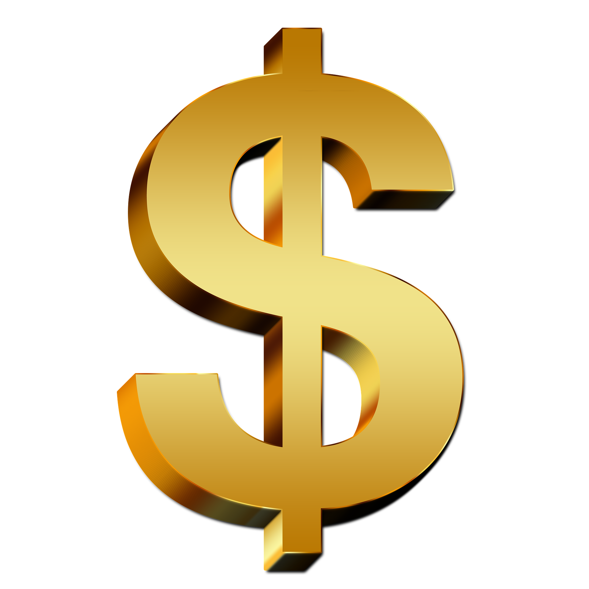 United Gold Symbol Dollar Sign States Transparent PNG Image