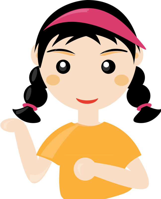 Cute Cartoon Girl Transparent PNG Image