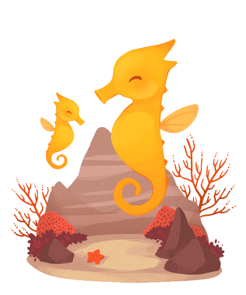 Cute Seahorse Transparent PNG Image