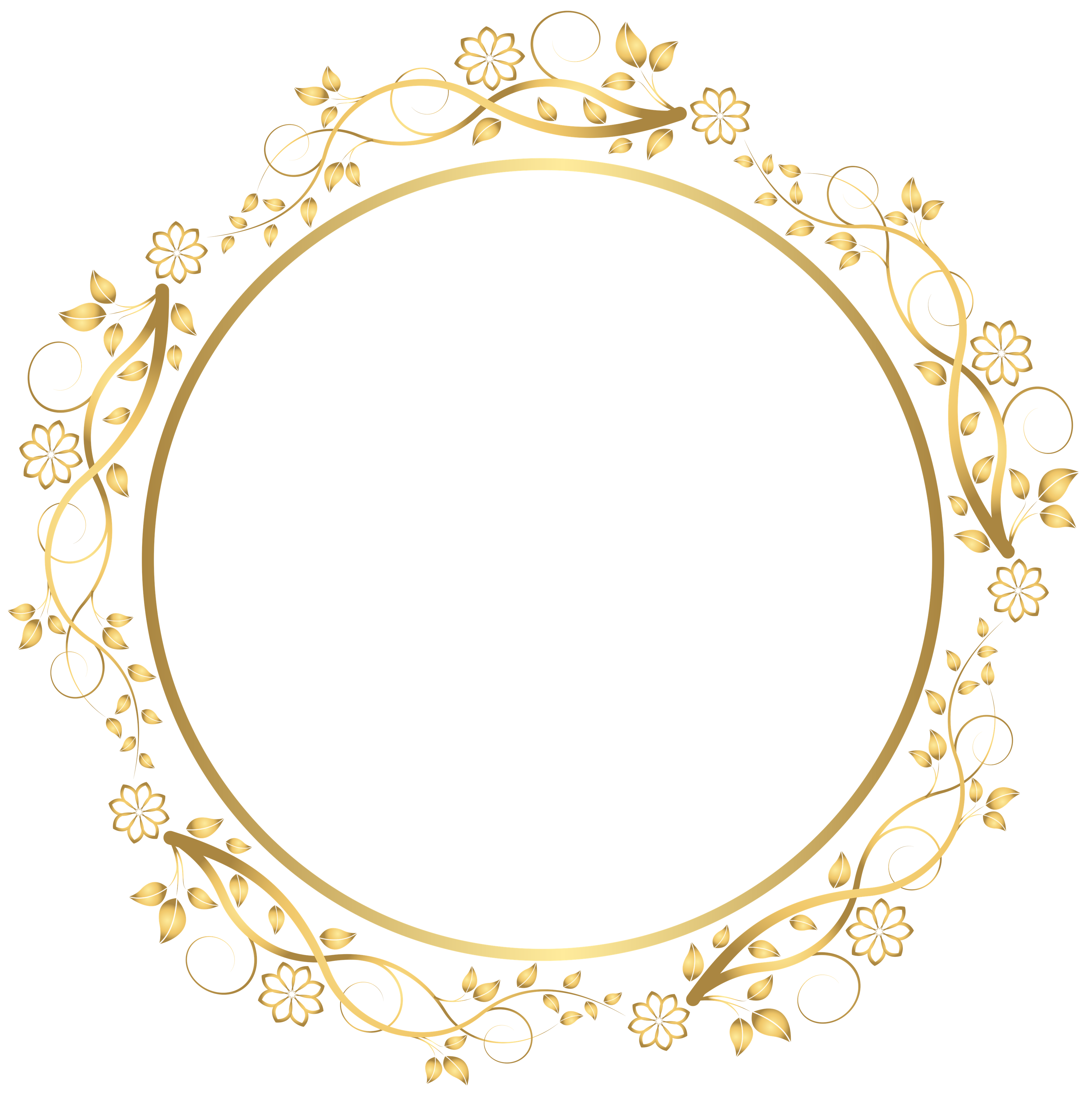 Frame Flower Transparent Gold Free Download Image PNG Image