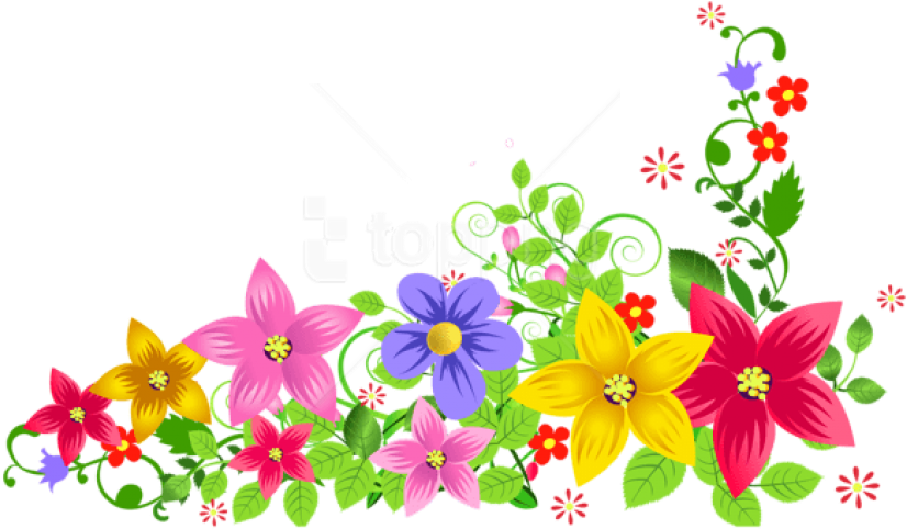 Floral Corner Decoration Free HD Image PNG Image